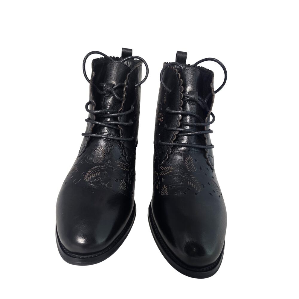 Spring Step Womens NWOB Italian Made Lace Up Leather Oxford Boot | 37, 6.5/7